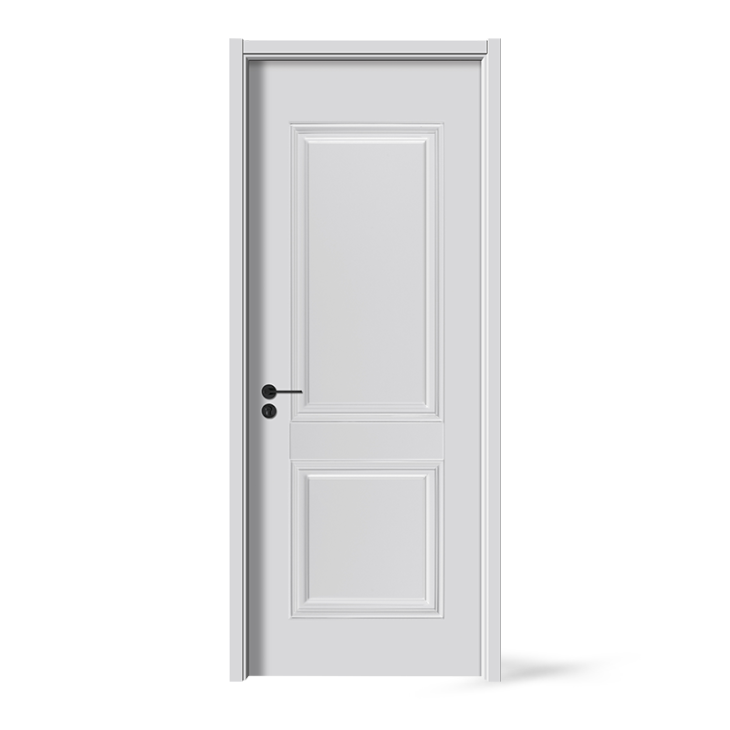 PVC White Painted Teak Board Solid Wood Door